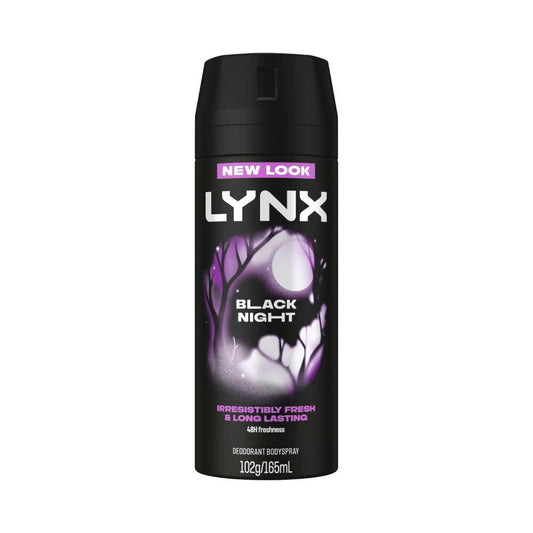 Lynx Deodorant Body Spray Black Night - 165mL