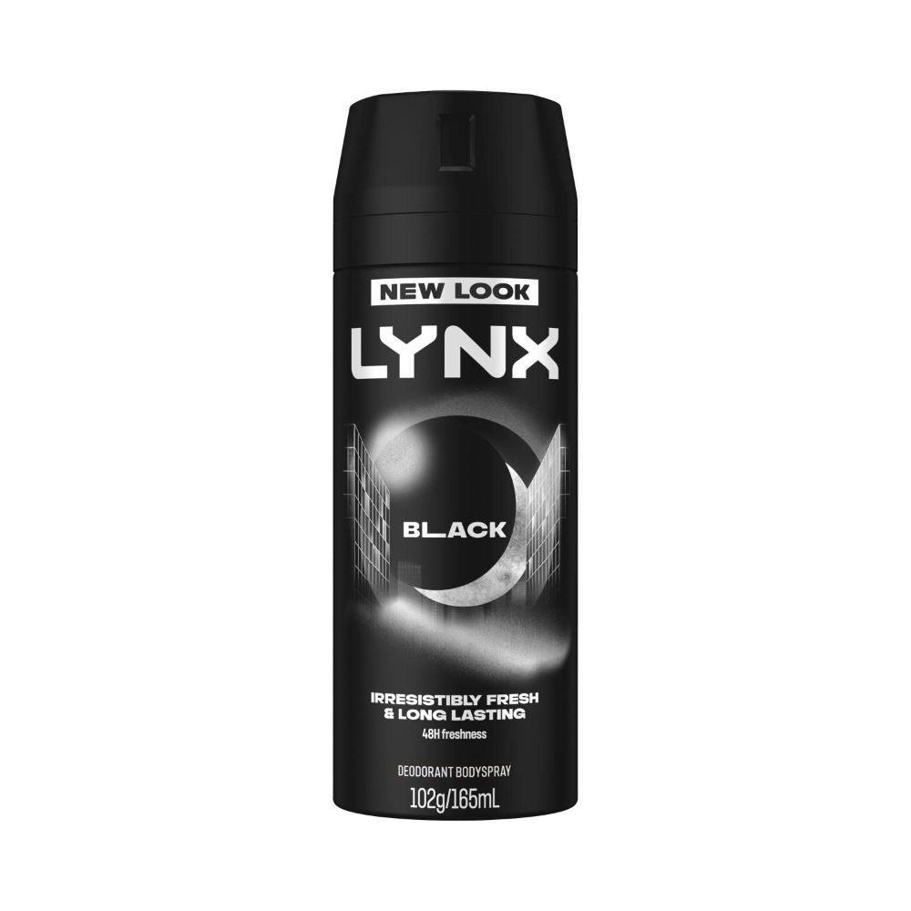 Lynx Deodorant Body Spray 48hr Black - 165mL
