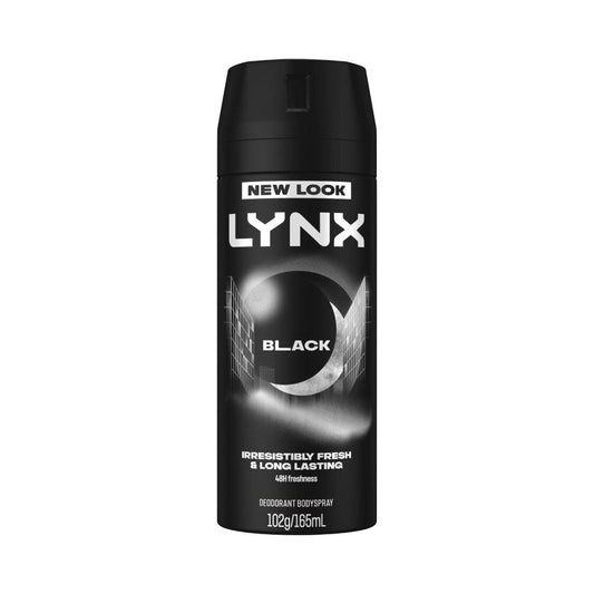 Lynx Deodorant Body Spray 48hr Black - 165mL