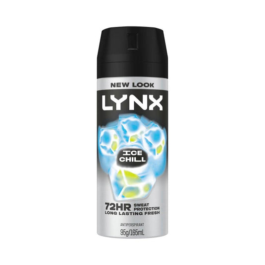 Lynx Deodorant Body Spray 72hr Antiperspirant Ice - 165mL