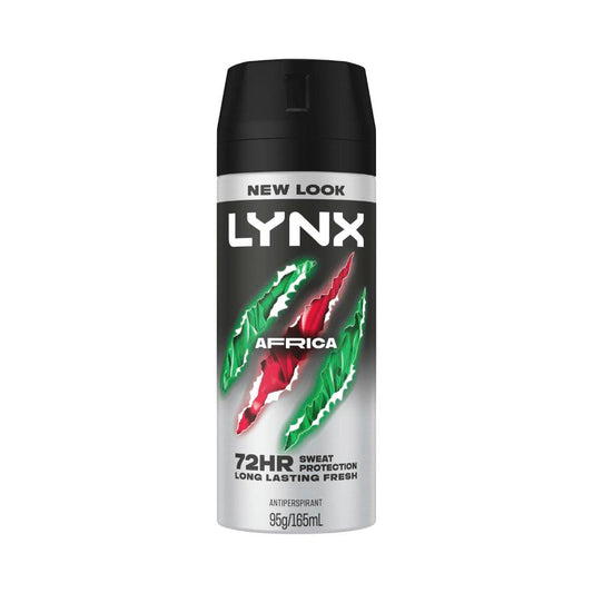 Lynx Deodorant Body Spray 72hr Antiperspirant Africa - 165mL