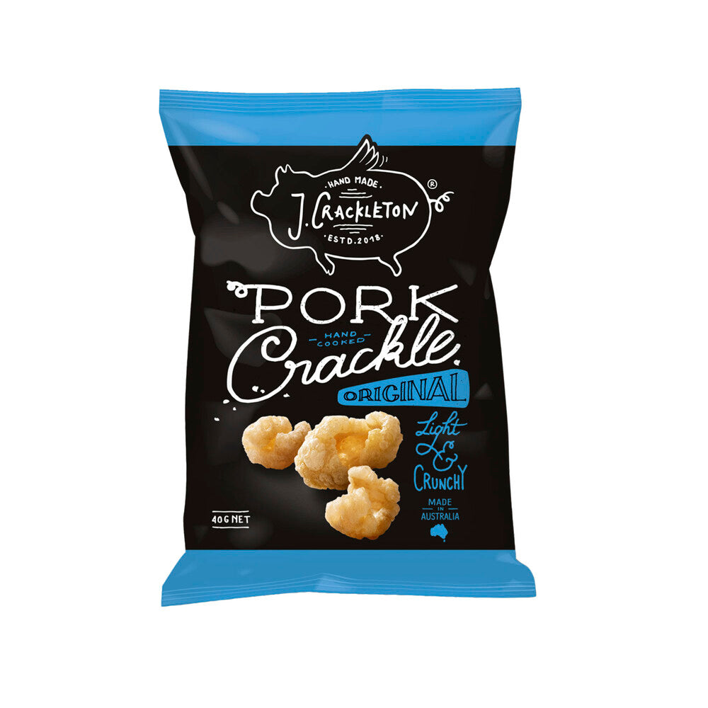 J Crackleton Pork Crackle Original - 40g