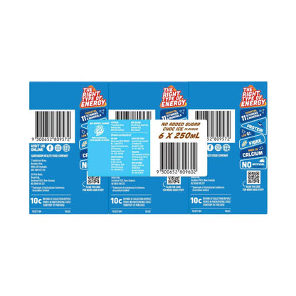 Sanitarium Up&go No Added Sugar Liquid Breakfast Choc Ice 6x250ml - 1.5L