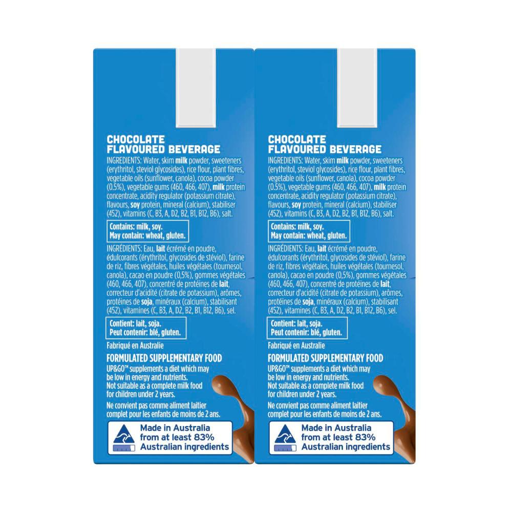 Sanitarium Up&go No Added Sugar Liquid Breakfast Choc Ice 6x250ml - 1.5L