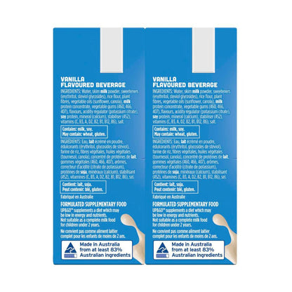 Sanitarium Up&go No Added Sugar Liquid Breakfast Vanilla Ice 6x250ml - 1.5L