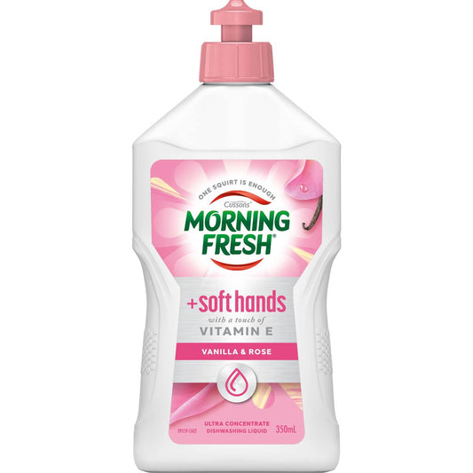 Morning Fresh Soft Hands Dishwashing Liquid Vanilla & Rose 350ml