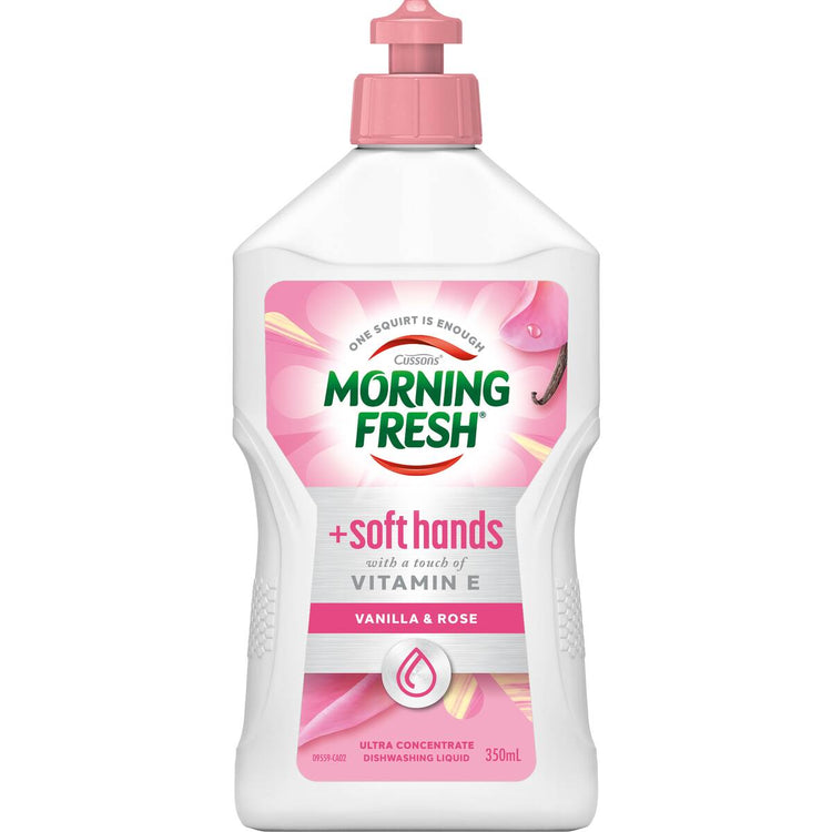 Morning Fresh Soft Hands Dishwashing Liquid Vanilla & Rose 350ml