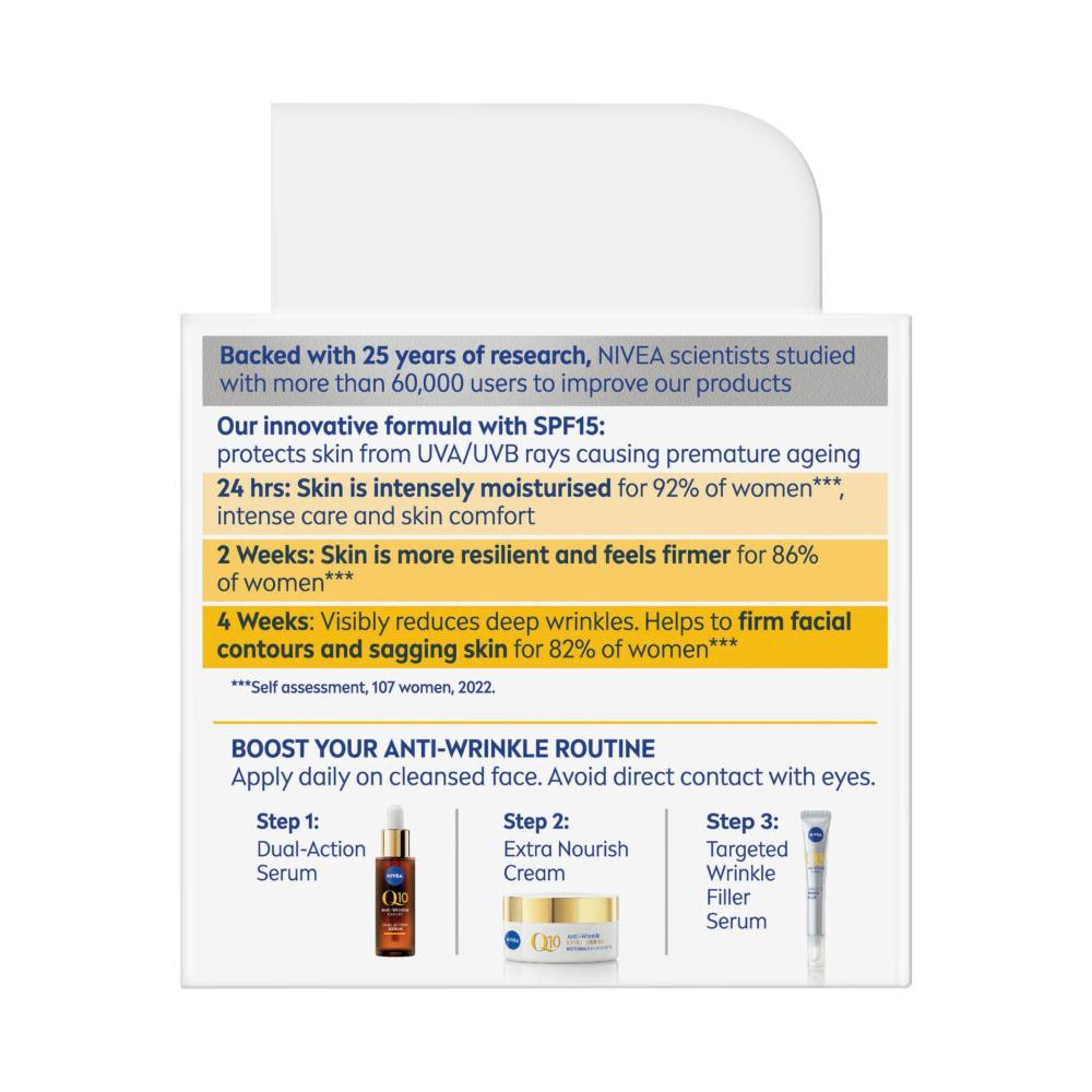 Nivea Q10 Anti Wrinkle Deep Restoring Day Cream 60+ SPF 15 - 50mL