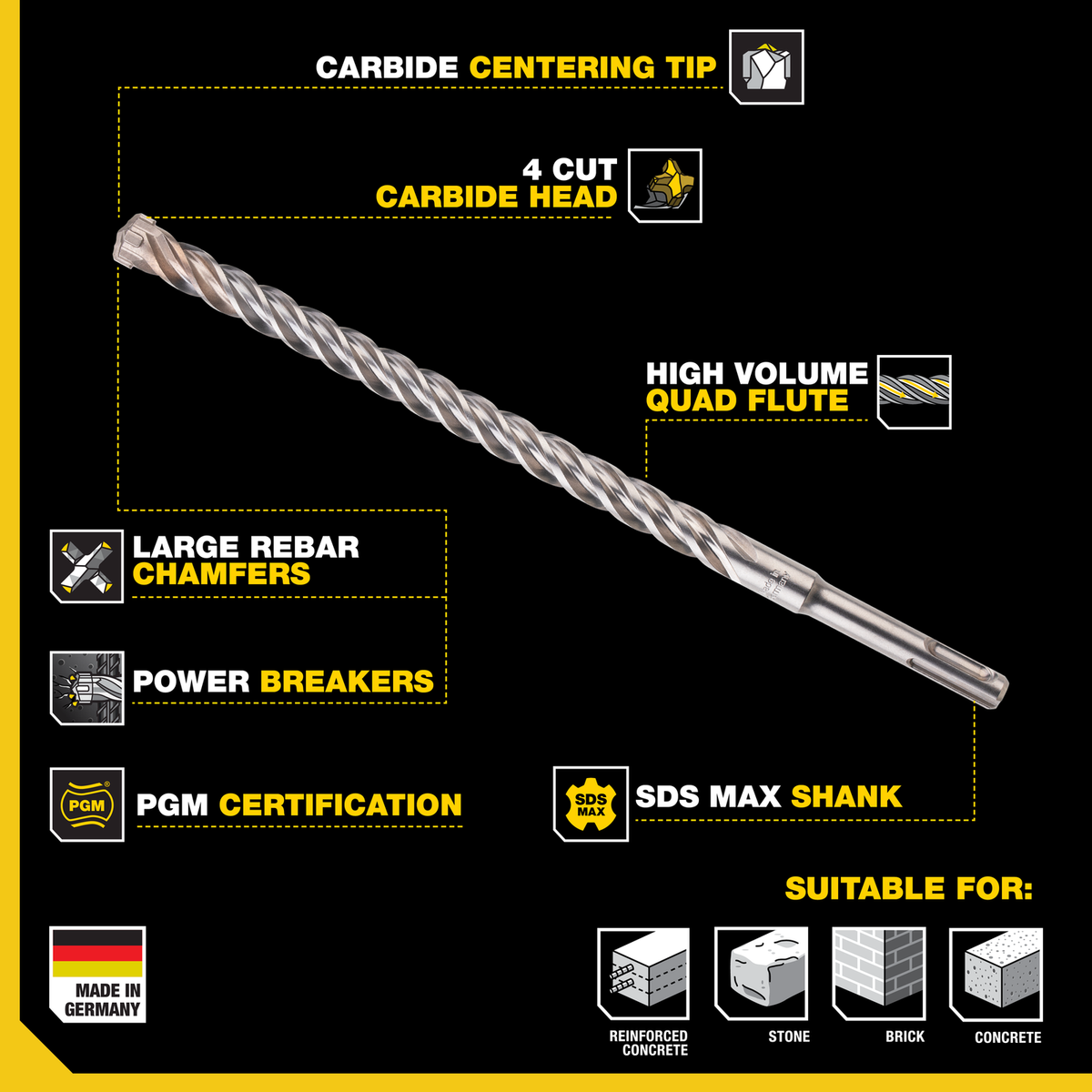 Kango K4 SDS Max Drill Bit 25 x 520mm