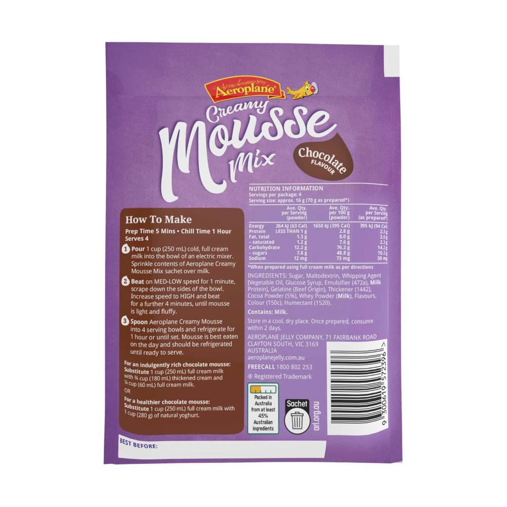 Aeroplane Mousse Chocolate - 65g