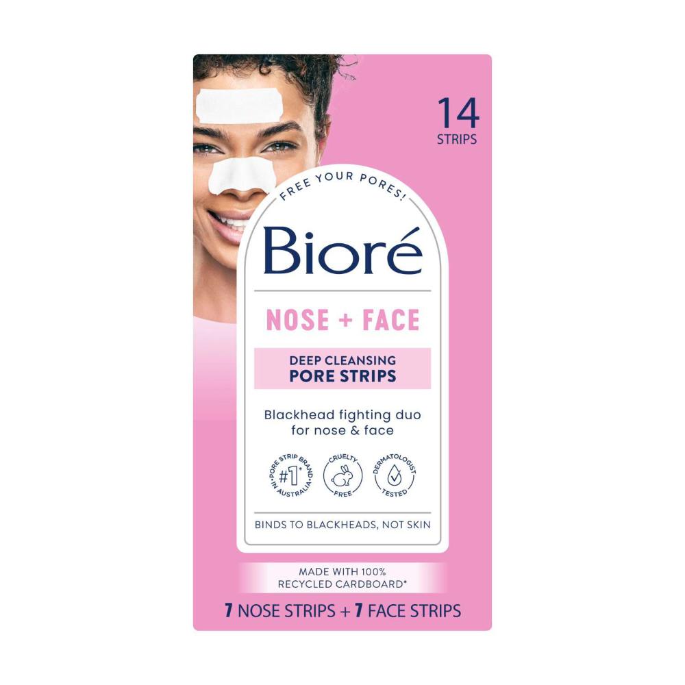 Biore Nose + Face Deep Cleansing Pore Strips - 14 pack