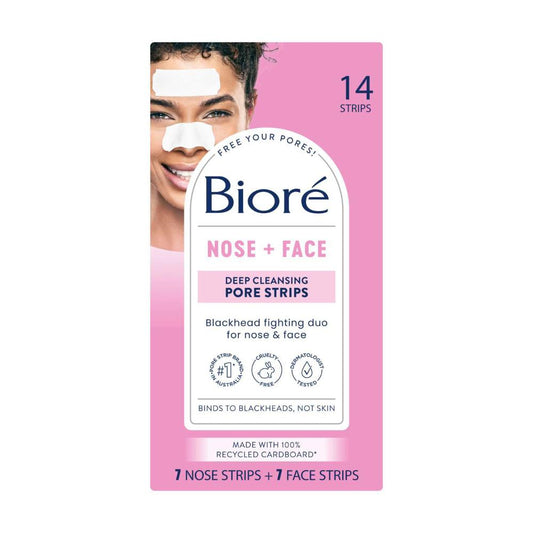 Biore Nose + Face Deep eansing Pore Strips - 14 pack