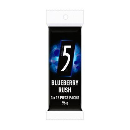 5 Gum Blueberry Sugar Free Chewing Gum 3 Pack - 96g
