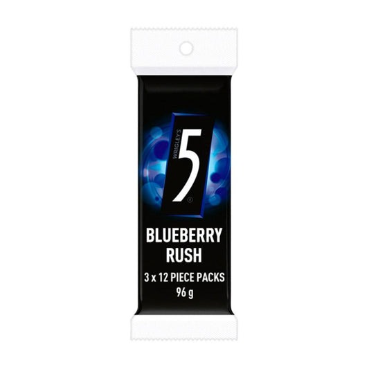 5 Gum Blueberry Sugar Free Chewing Gum 3 Pack - 96g