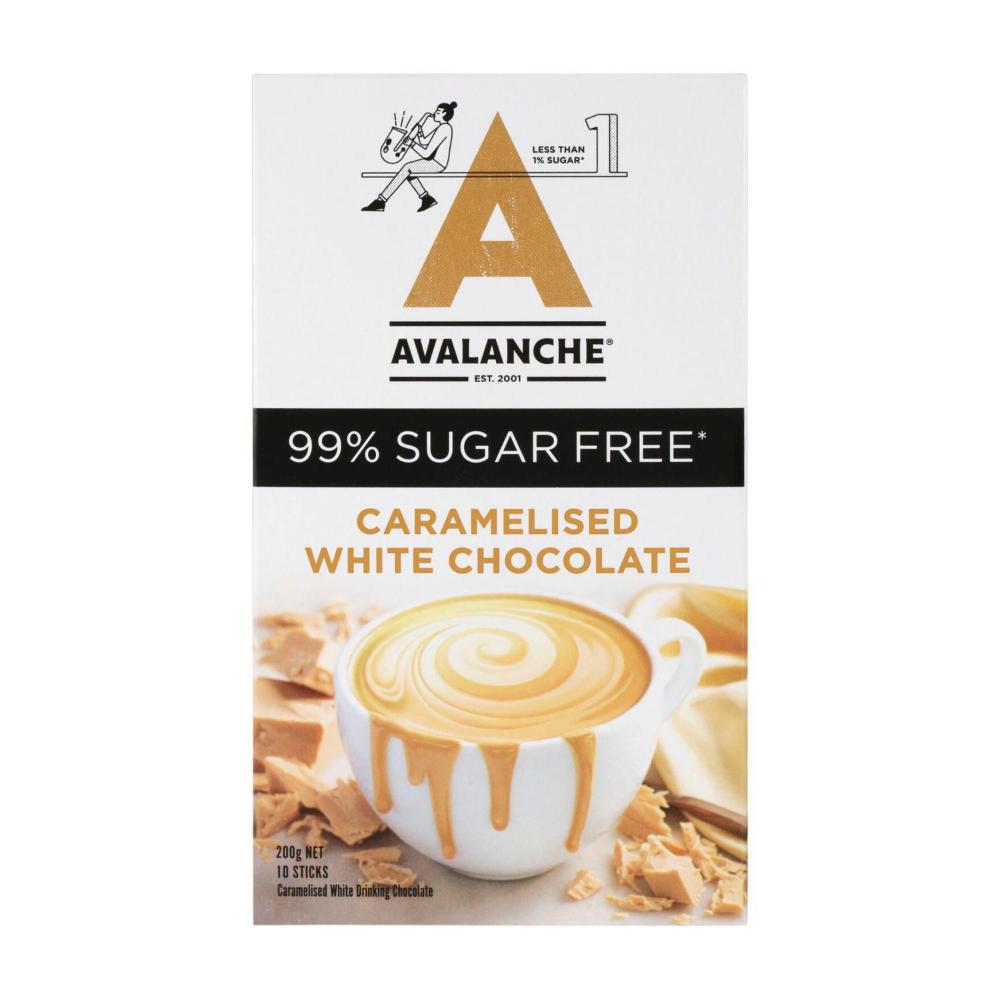 Avalanche 99% Sugar Free Caramelised White Choc 10 Pack - 10 Pack