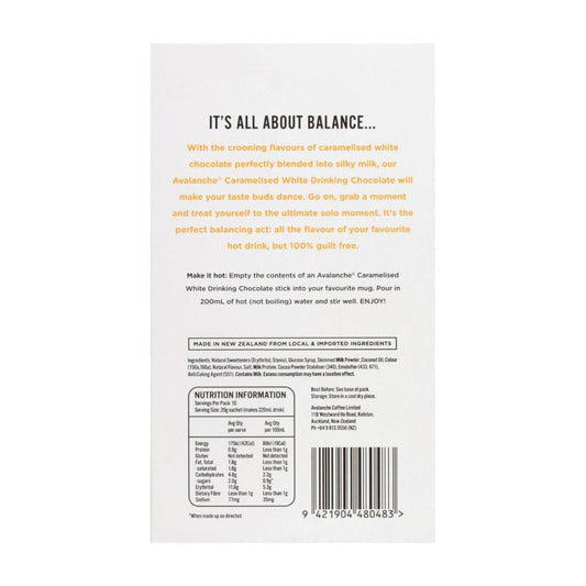 Avalanche 99% Sugar Free Caramelised White Choc 10 Pack - 10 Pack