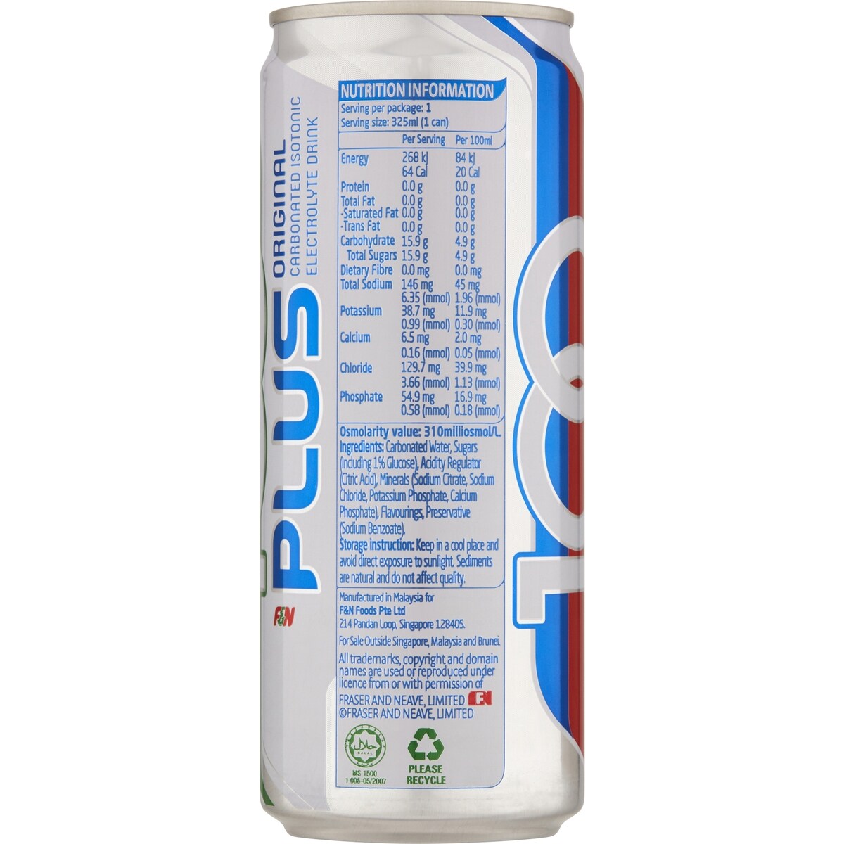 100 Plus Sport Isotonic Can 325mL