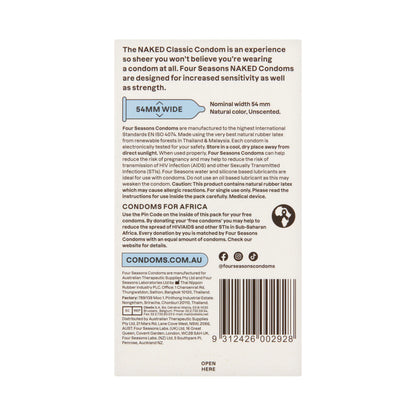 Four Seasons Naked assic Condoms - 12 pack