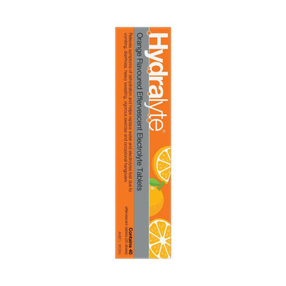 Hydralyte Effervescent Tablets Orange - 40 pack