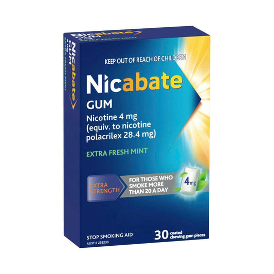 Nicabate Chewing Gum 4Mg - 30 pack