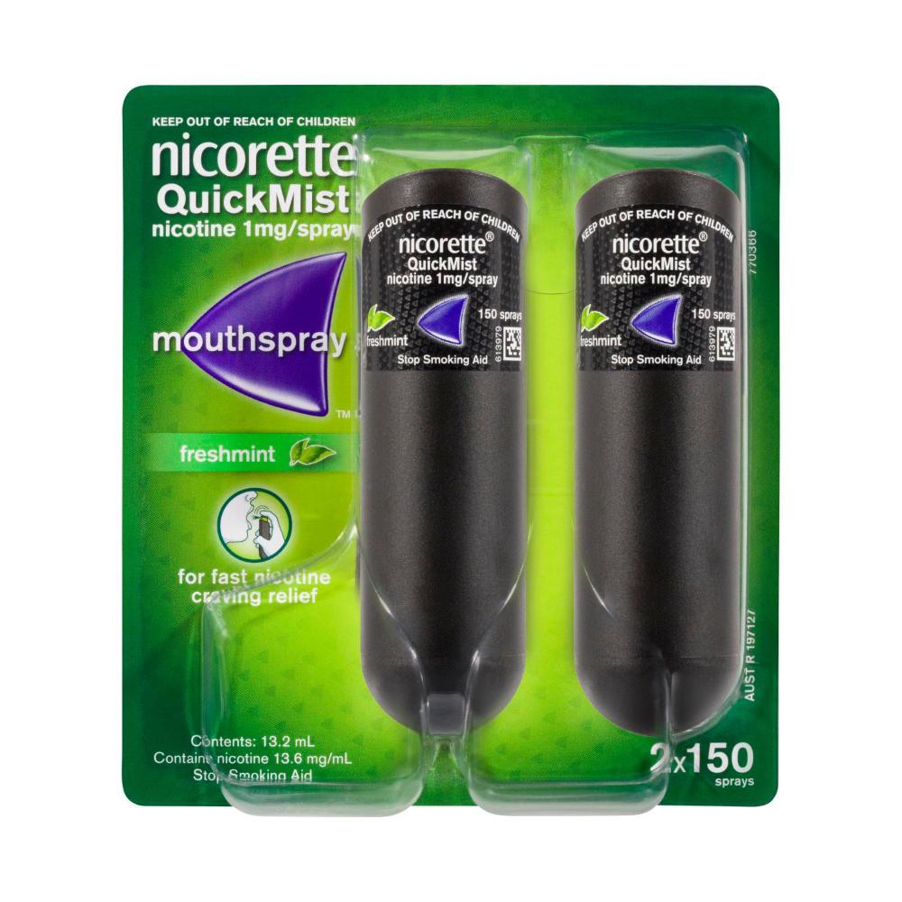 Nicorette Quickmist Mouth Spray Freshmint 26.4ml - 2 Pack