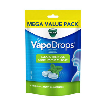 Vicks Vapodrop Original Menthol Lozenges - 42 pack