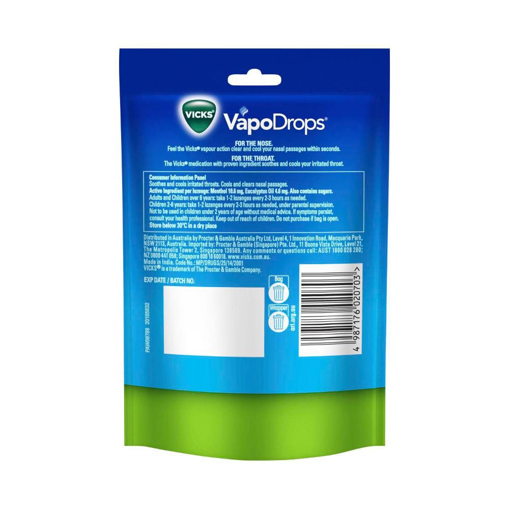 Vicks Vapodrop Original Menthol Lozenges - 42 pack