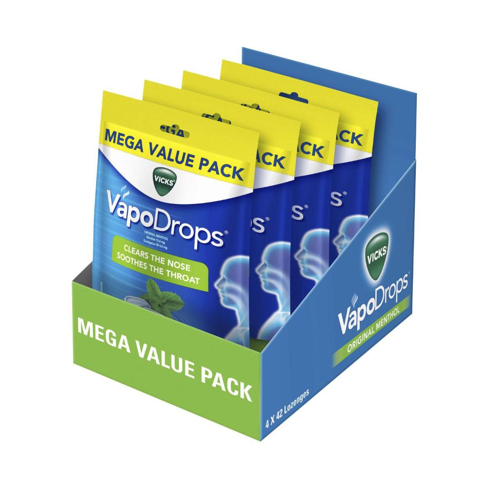 Vicks Vapodrop Original Menthol Lozenges - 42 pack