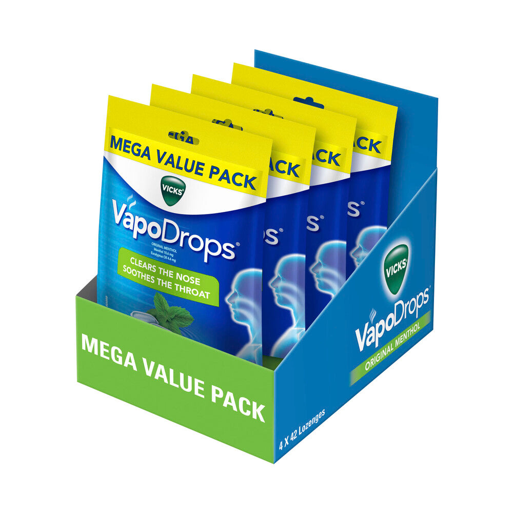 Vicks Vapodrop Original Menthol Lozenges - 42 pack