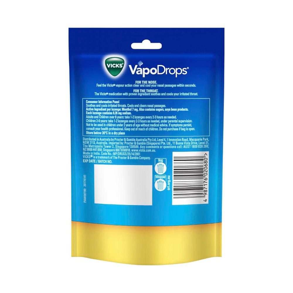 Vicks Vapodrop Butter Menthol Lozenges - 42 pack
