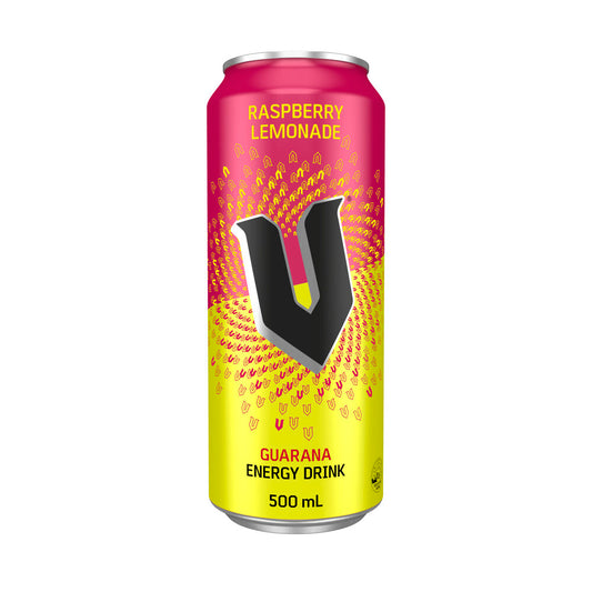 V Energy Drink Can Raspberry - 500mL