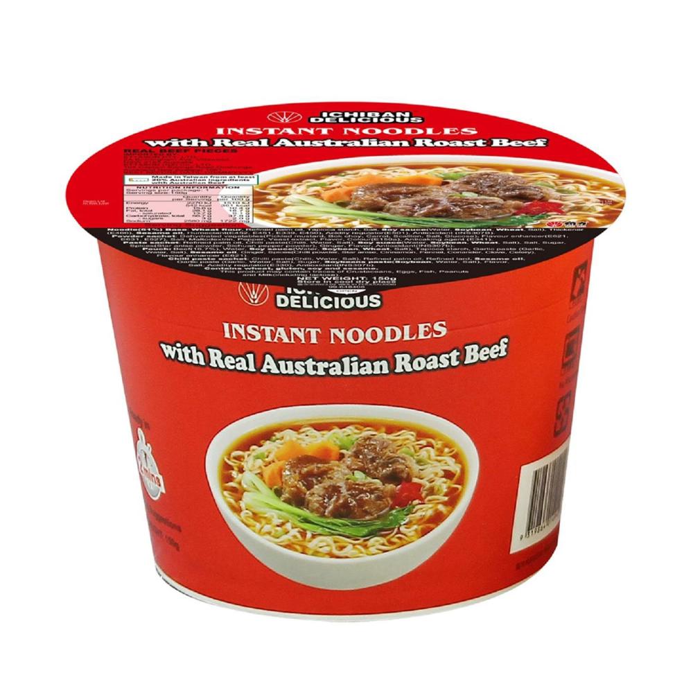 Wei Lih Ichiban Noodles Bowl Roast Beef - 150g