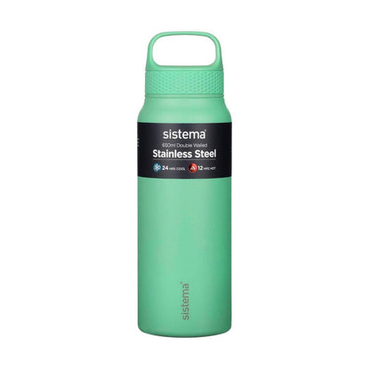 Sistema Stainless Steel Doubled Walled Bottle 650ml - 1 each