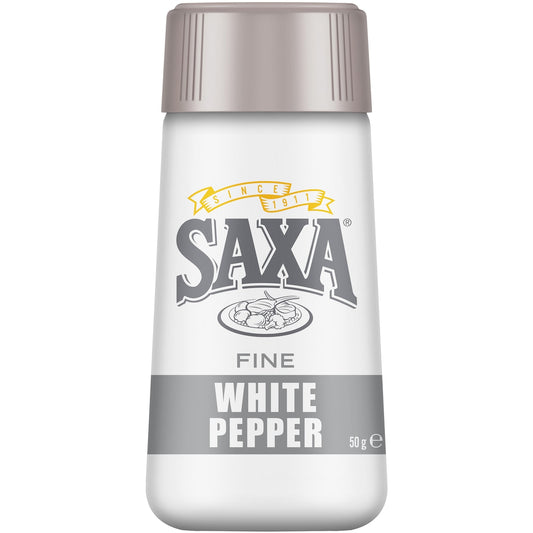 Saxa Fine White Pepper 50g