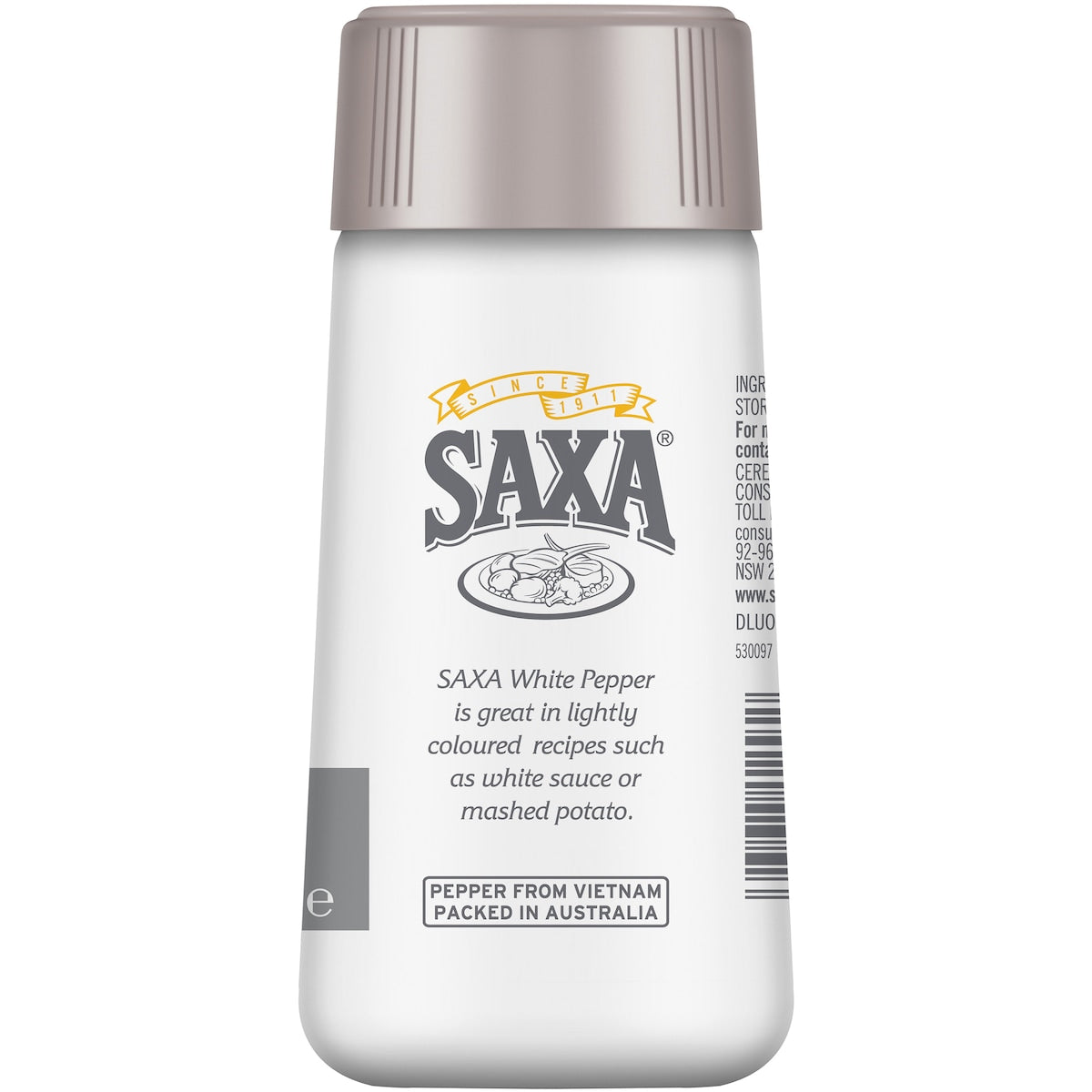 Saxa Fine White Pepper 50g