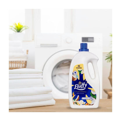 Fluffy Concentrate Liquid Fabric Softener Conditioner Divine Blends Warm Vanilla & Creamy Coconut - 1.9L