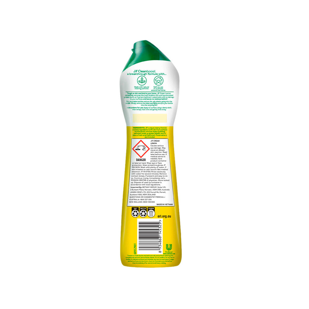 Jif Cream Multipurpose eaner Lemon - 500mL