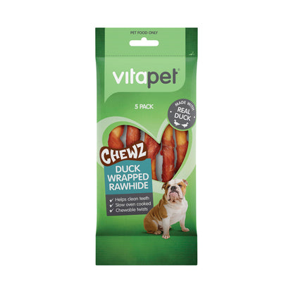 Vitapet Duck Wrapped Rawhide Sticks Dog Treat - 5 pack