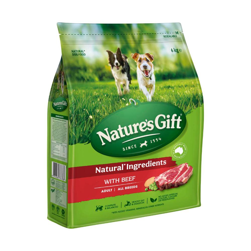 Nature's Gift Adult All Breeds Dry Dog Food With Beef - 6kg
