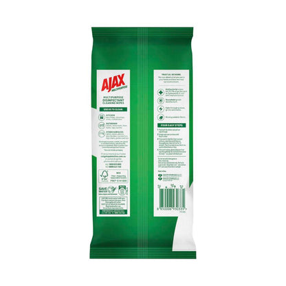 Ajax Eco Antibacterial Multipurpose Disinfectant Wipes Fresh Lemon - 110 pack