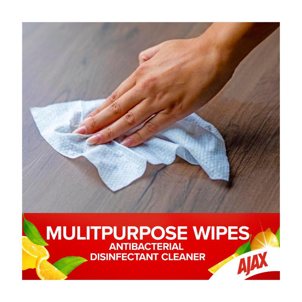 Ajax Eco Antibacterial Multipurpose Disinfectant Wipes Fresh Lemon - 110 pack