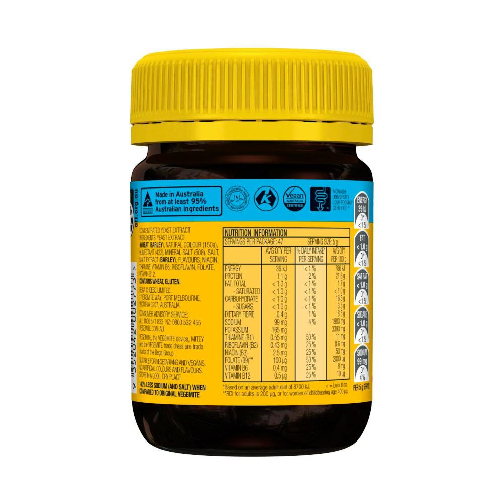 Vegemite 40% Salt Reduced - 235g
