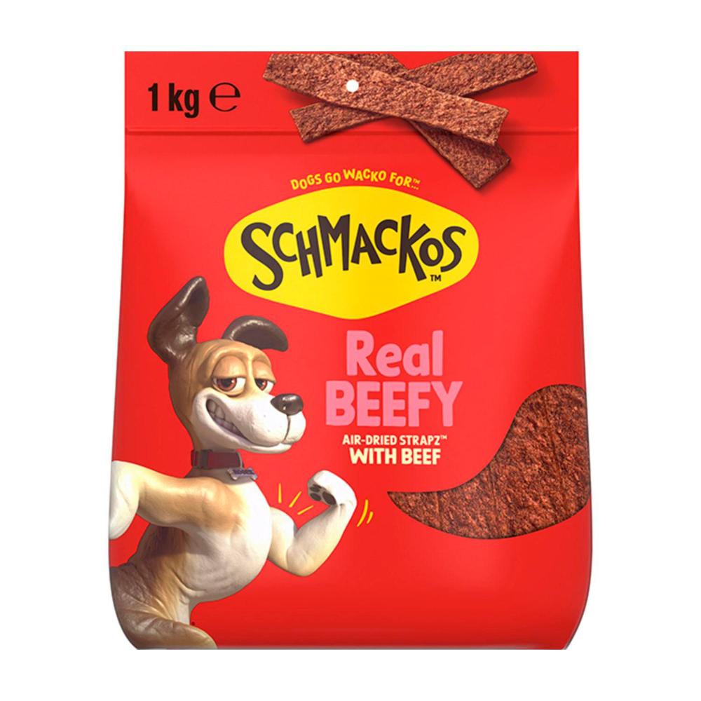 Schmackos Strapz With Beef Dog Treats - 1kg