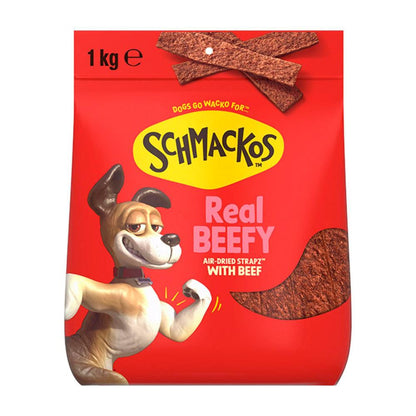 Schmackos Strapz With Beef Dog Treats - 1kg