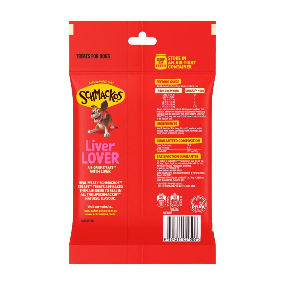 Schmackos Strapz With Liver Dog Treats - 200g
