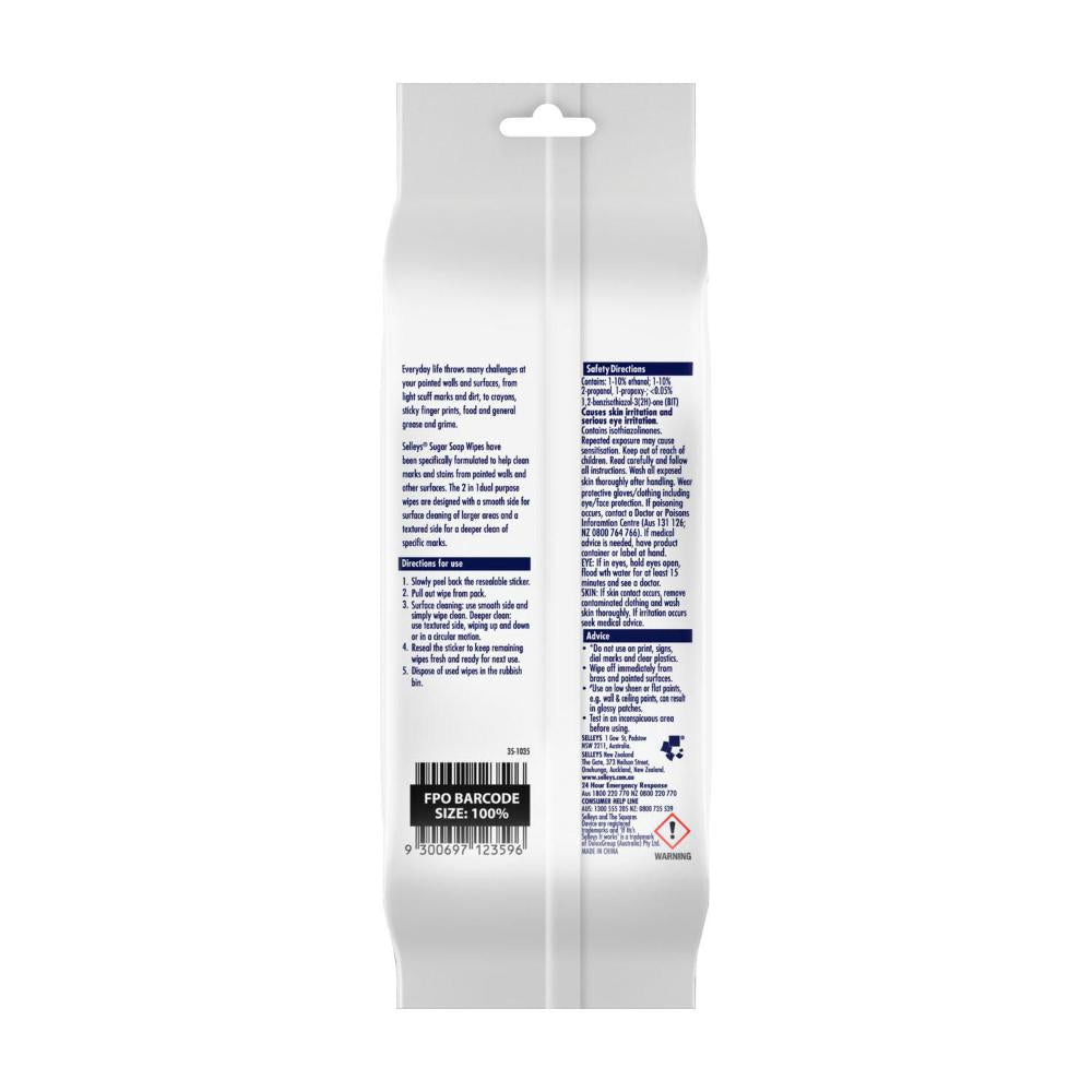 Selleys Sugar Soap eaning Wipes - 25 pack