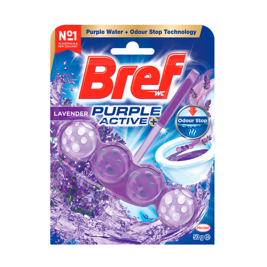 Bref Purple Active Rim Block Lavender Toilet Cleaner - 50g