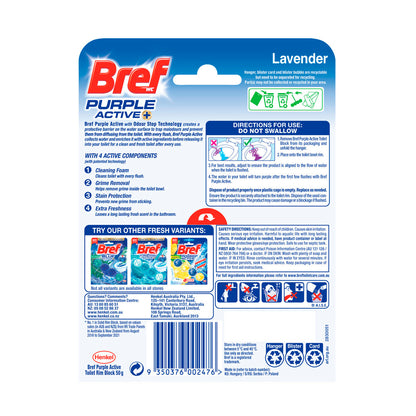 Bref Purple Active Rim Block Lavender Toilet eaner - 50g