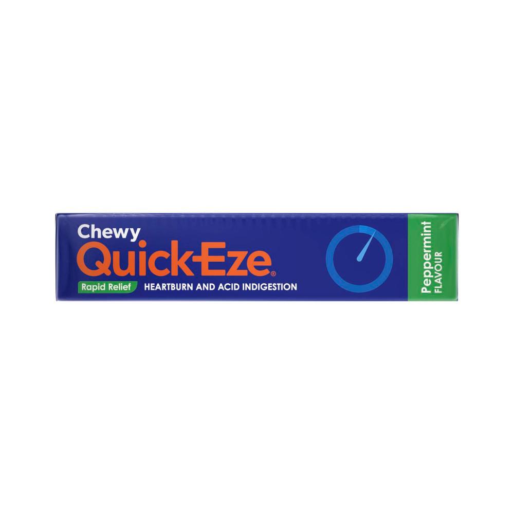 Quick Eze Chewy Heartburn & Acid Indigestion Peppermint Flavour Tablets - 1 Pack