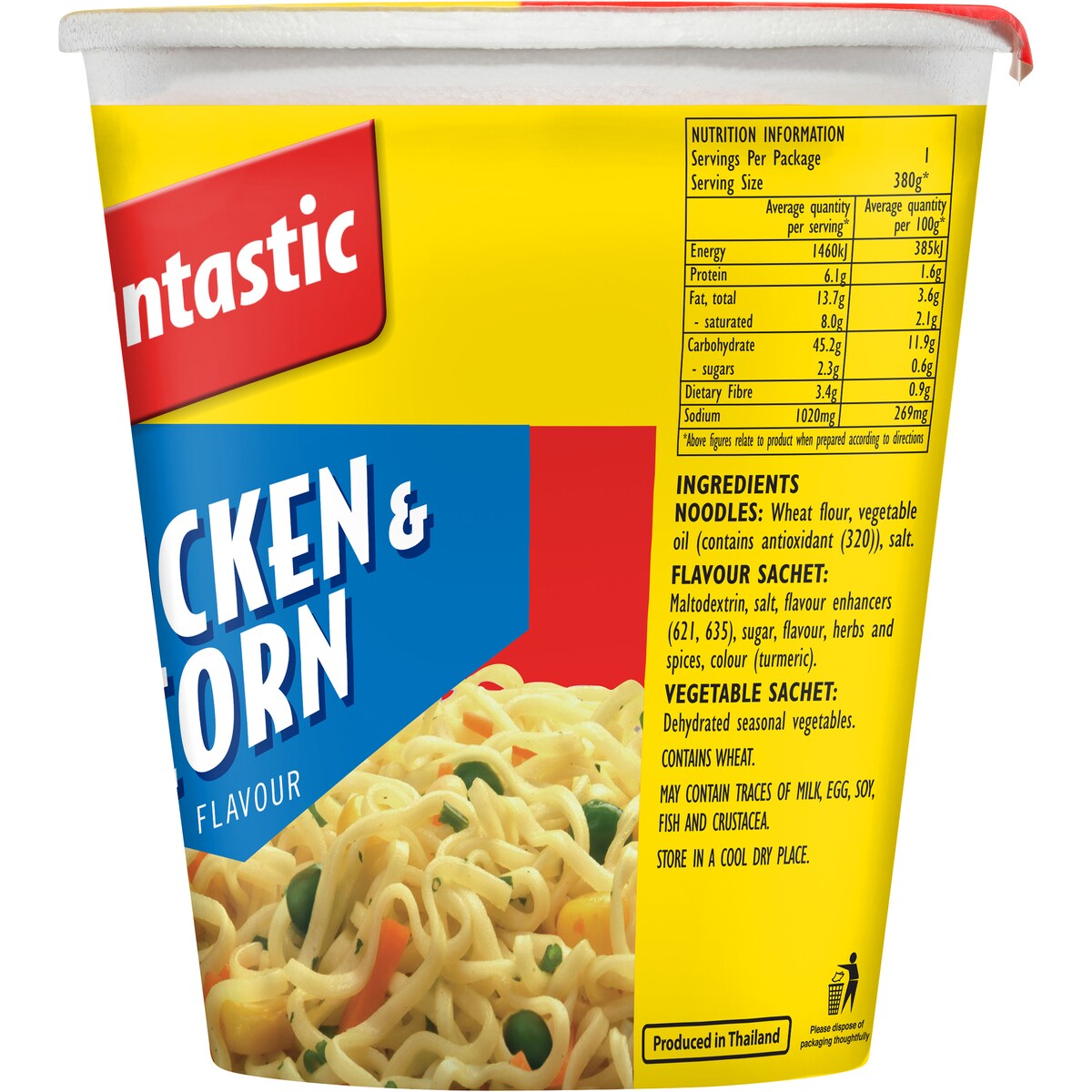 Fantastic Chicken & Corn Noodle Cup 70g